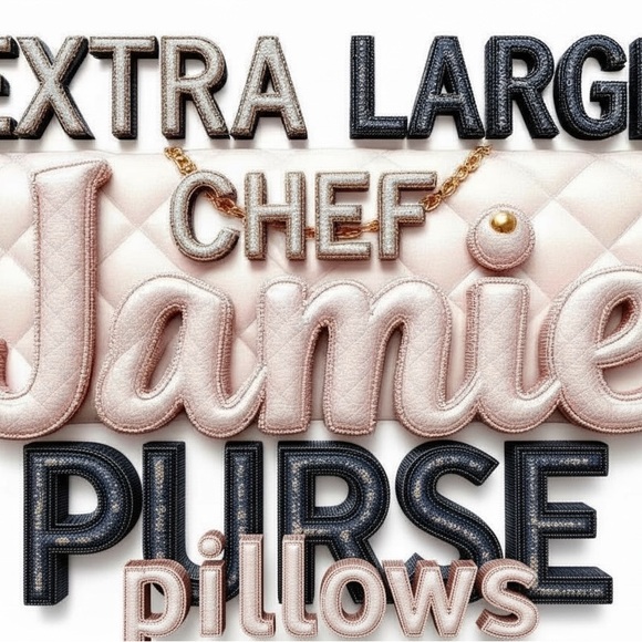 Purse Pillows Chef Jamie’s Hand Crafted Extra Large New set of 2 18x20 ish - Picture 3 of 3